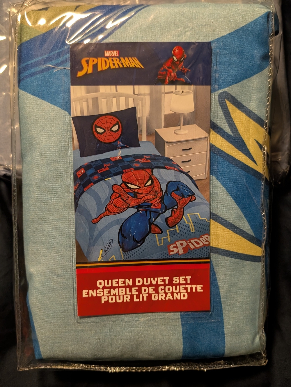 Marvel Spider-Man Blue and Red Queen Duvet Cover